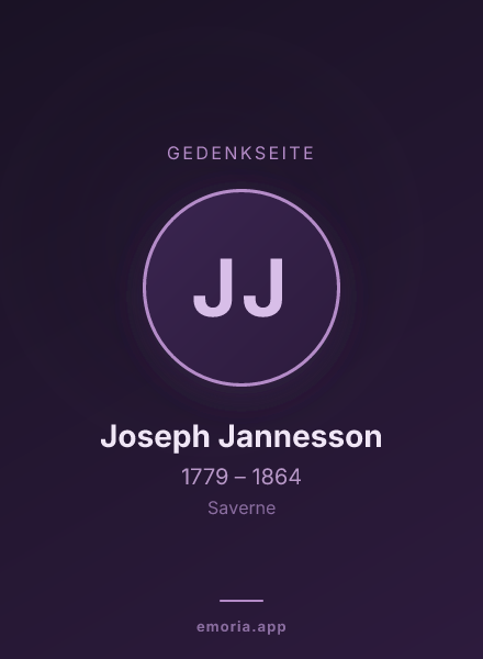 Gedenkportrait von Joseph Jannesson