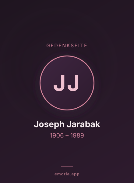 Gedenkportrait von Joseph Jarabak