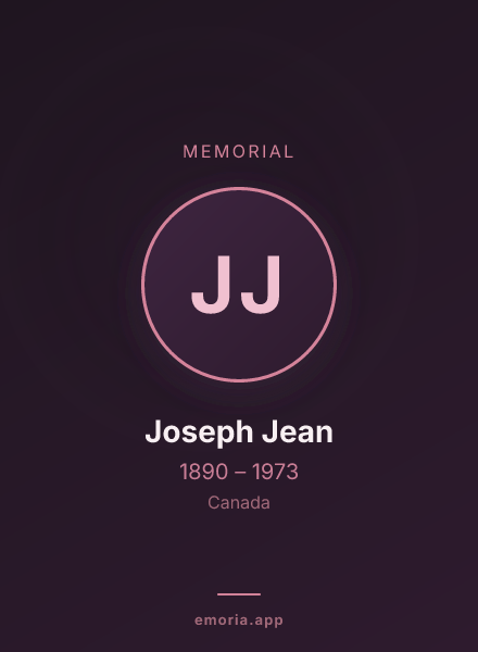 Memorial portrait of Joseph Jean