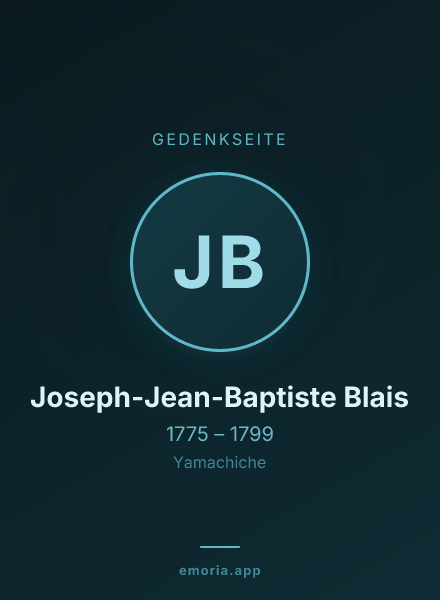 Gedenkportrait von Joseph-Jean-Baptiste Blais
