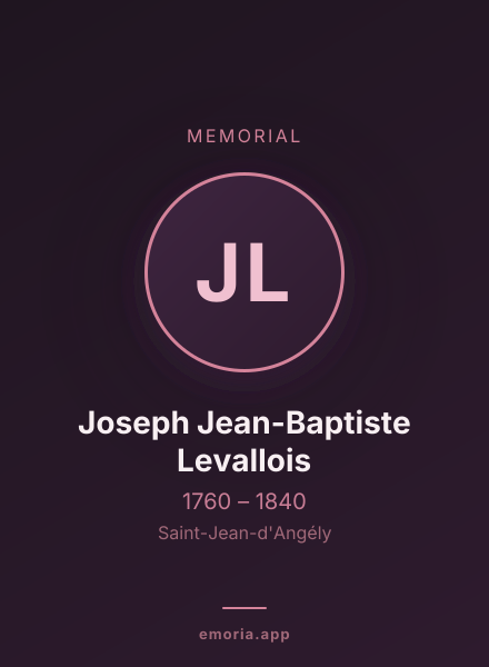 Memorial portrait of Joseph Jean-Baptiste Levallois