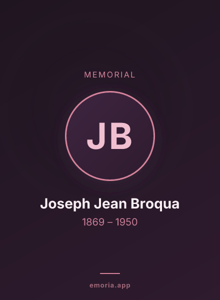 Memorial portrait of Joseph Jean Broqua