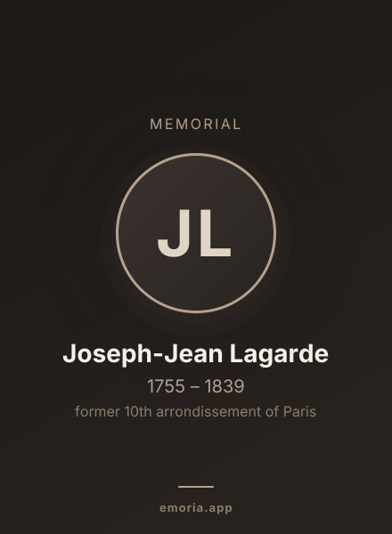 Memorial portrait of Joseph-Jean Lagarde