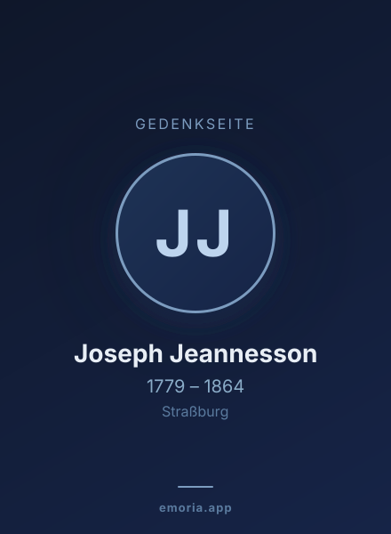 Gedenkportrait von Joseph Jeannesson