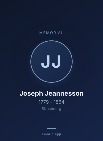Memorial portrait of Joseph Jeannesson