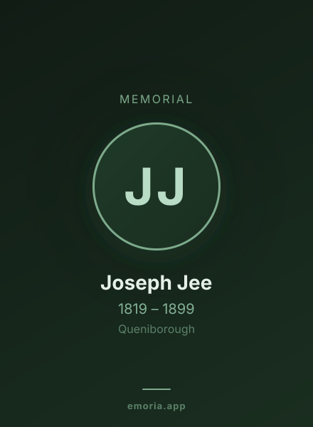 Memorial portrait of Joseph Jee