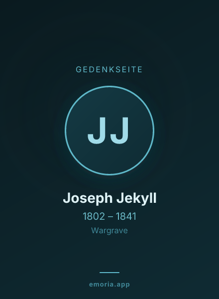 Gedenkportrait von Joseph Jekyll