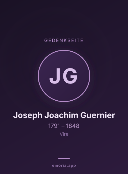 Gedenkportrait von Joseph Joachim Guernier