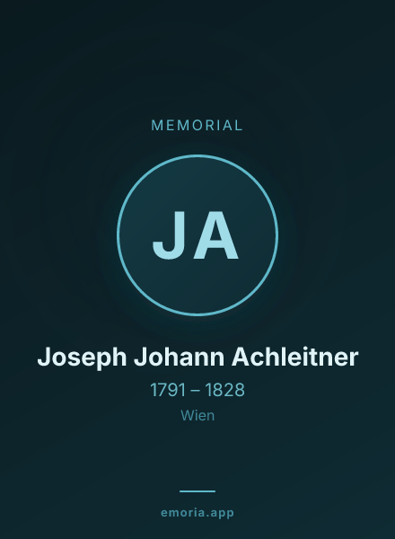 Memorial portrait of Joseph Johann Achleitner