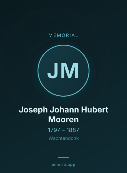 Memorial portrait of Joseph Johann Hubert Mooren