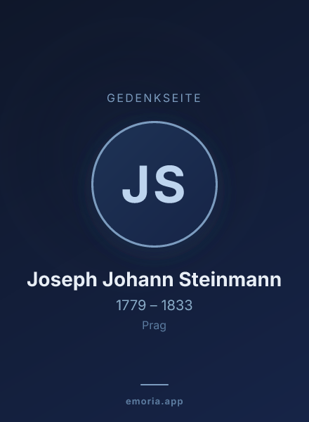 Gedenkportrait von Joseph Johann Steinmann