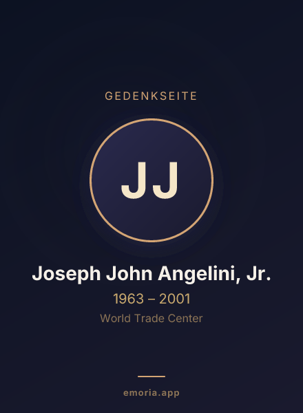 Gedenkportrait von Joseph John Angelini, Jr.
