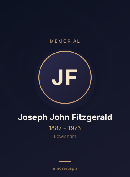 Memorial portrait of Joseph John Fitzgerald