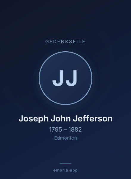 Gedenkportrait von Joseph John Jefferson