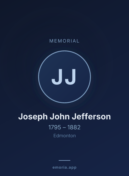 Memorial portrait of Joseph John Jefferson