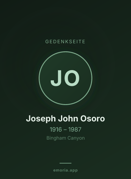 Gedenkportrait von Joseph John Osoro
