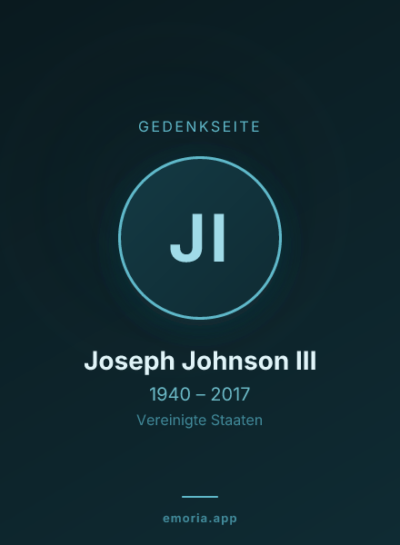 Gedenkportrait von Joseph Johnson III