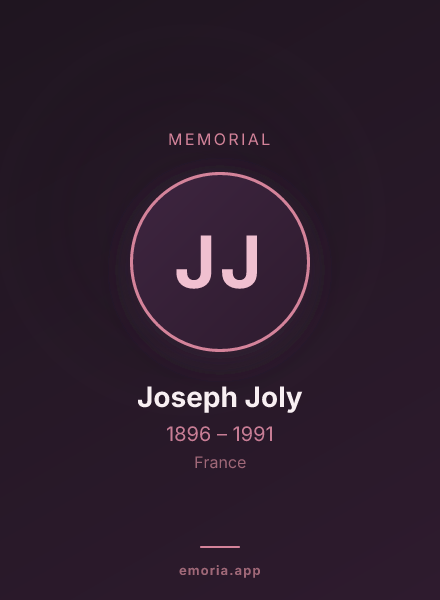 Memorial portrait of Joseph Joly