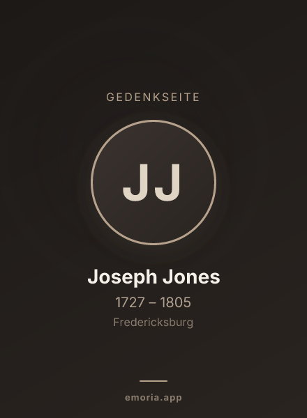 Gedenkportrait von Joseph Jones