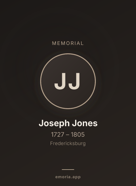 Memorial portrait of Joseph Jones