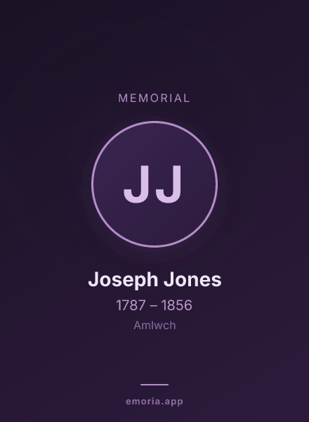 Memorial portrait of Joseph Jones