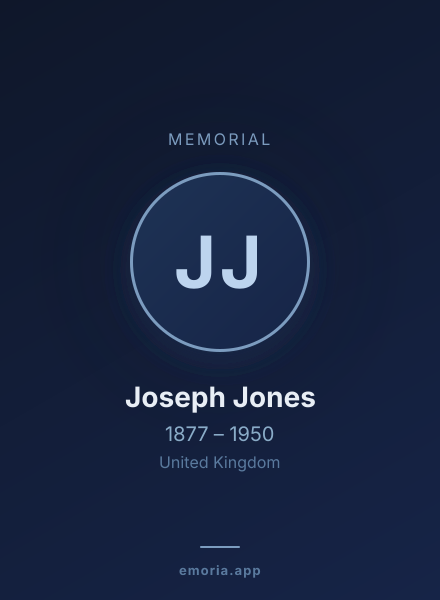 Memorial portrait of Joseph Jones