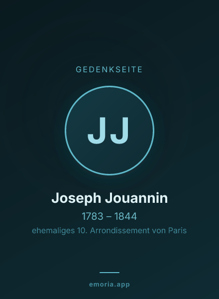 Gedenkportrait von Joseph Jouannin