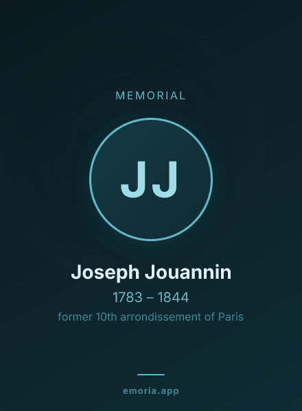 Memorial portrait of Joseph Jouannin