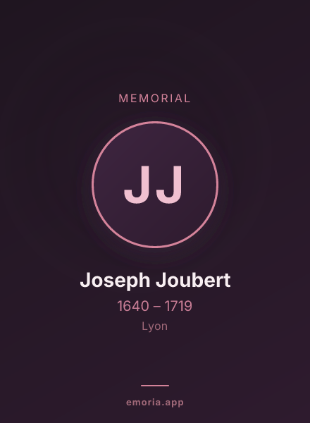 Memorial portrait of Joseph Joubert