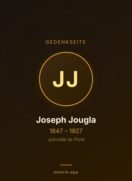 Gedenkportrait von Joseph Jougla