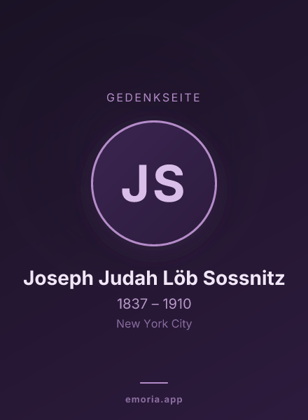 Gedenkportrait von Joseph Judah Löb Sossnitz