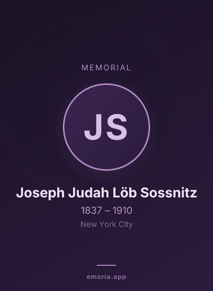 Memorial portrait of Joseph Judah Löb Sossnitz