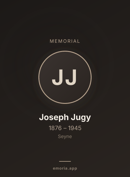 Memorial portrait of Joseph Jugy