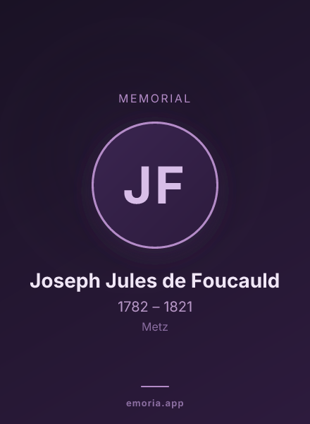 Memorial portrait of Joseph Jules de Foucauld