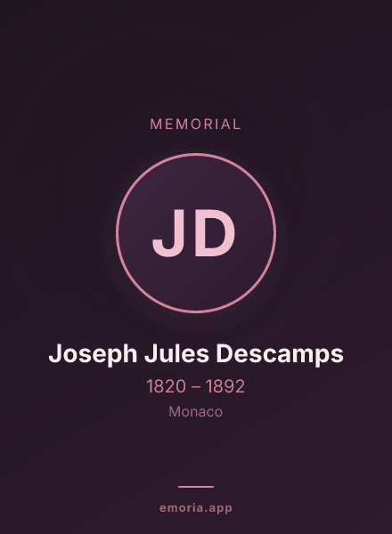 Memorial portrait of Joseph Jules Descamps