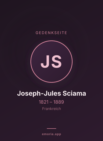Gedenkportrait von Joseph-Jules Sciama