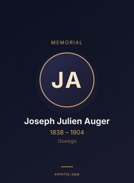 Memorial portrait of Joseph Julien Auger
