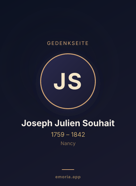 Gedenkportrait von Joseph Julien Souhait