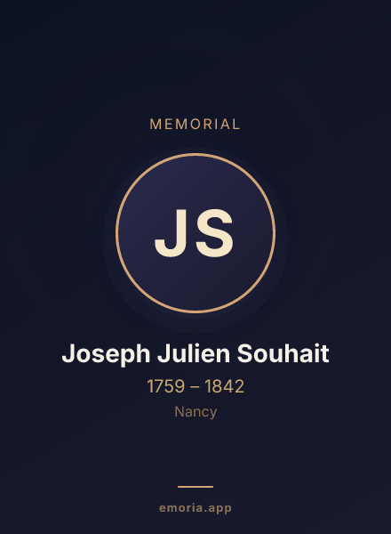 Memorial portrait of Joseph Julien Souhait