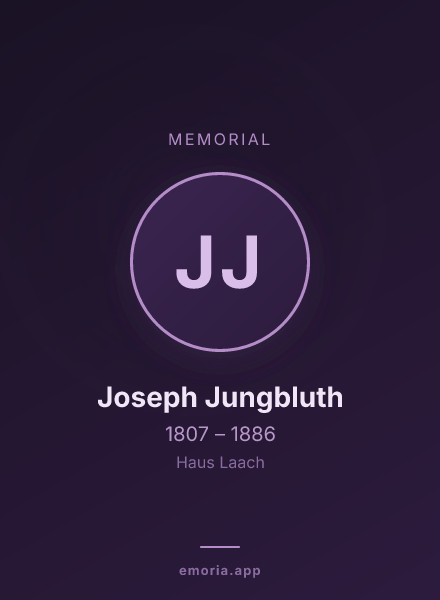 Memorial portrait of Joseph Jungbluth