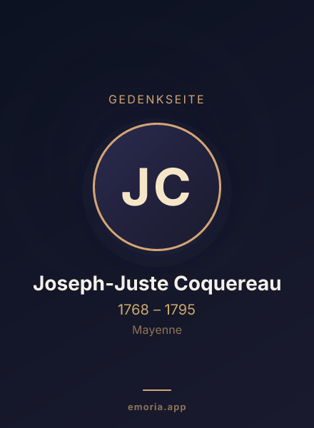 Gedenkportrait von Joseph-Juste Coquereau