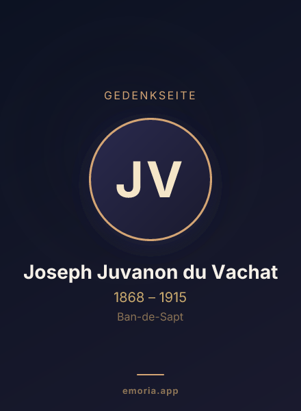 Gedenkportrait von Joseph Juvanon du Vachat