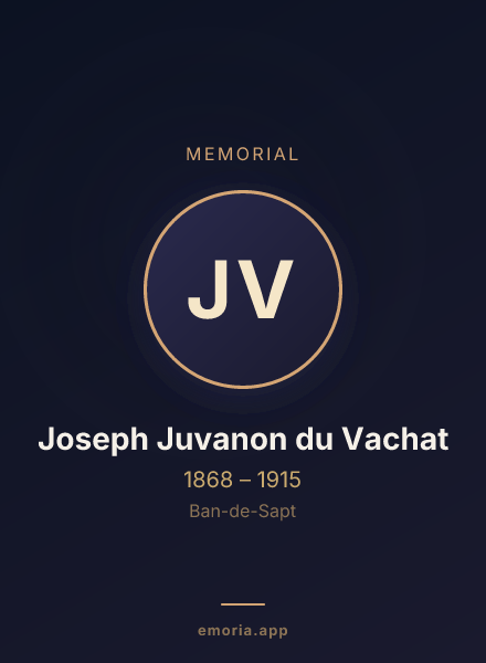 Memorial portrait of Joseph Juvanon du Vachat