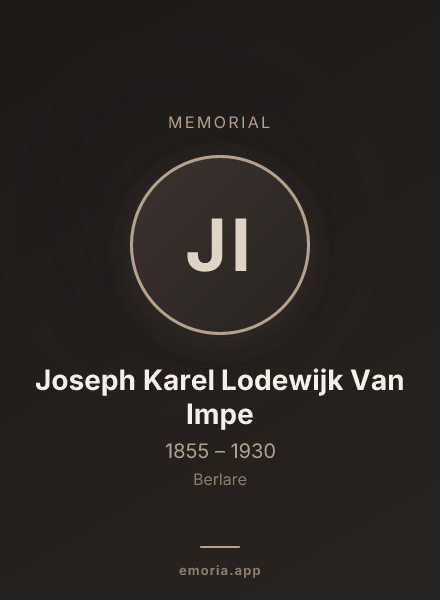 Memorial portrait of Joseph Karel Lodewijk Van Impe