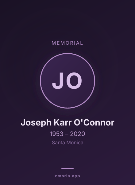Memorial portrait of Joseph Karr O'Connor