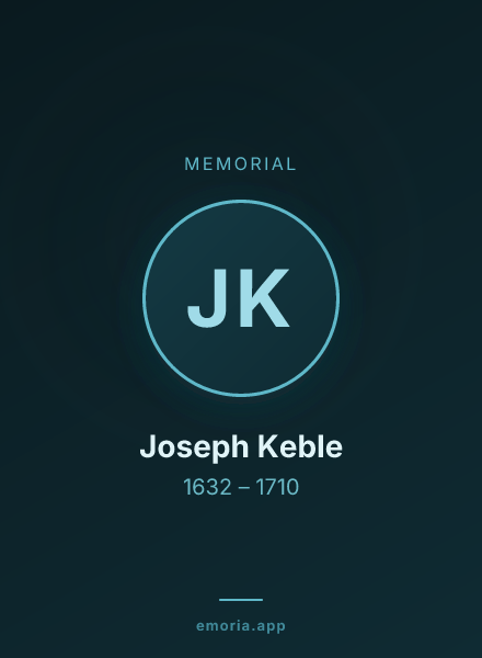 Memorial portrait of Joseph Keble