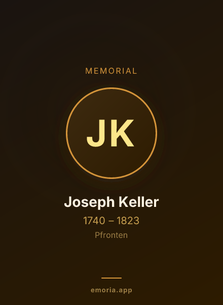 Memorial portrait of Joseph Keller