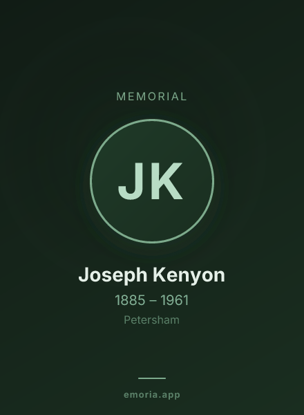 Memorial portrait of Joseph Kenyon