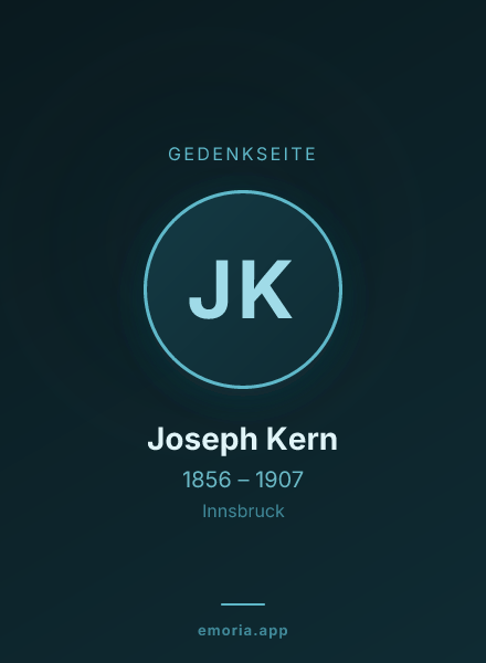 Gedenkportrait von Joseph Kern