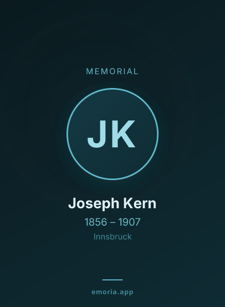 Memorial portrait of Joseph Kern